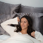 dreameaze zijden kussensloop grijs