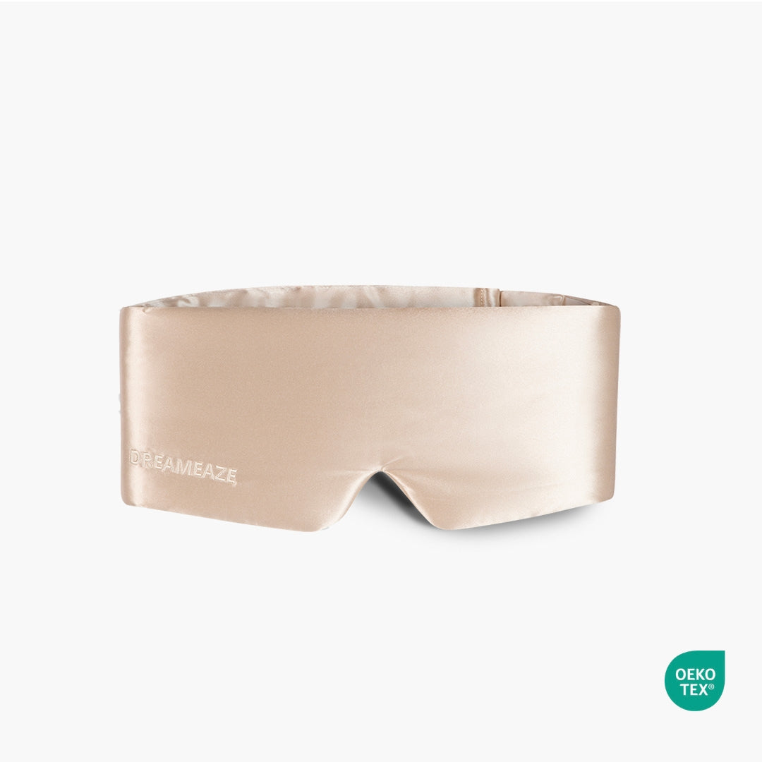 dreameaze zijden slaapmasker goud oeko tex