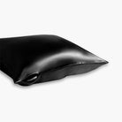 zijden kussensloop zwart zijkant