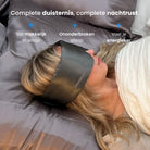 slaapmasker van zijde grijs
