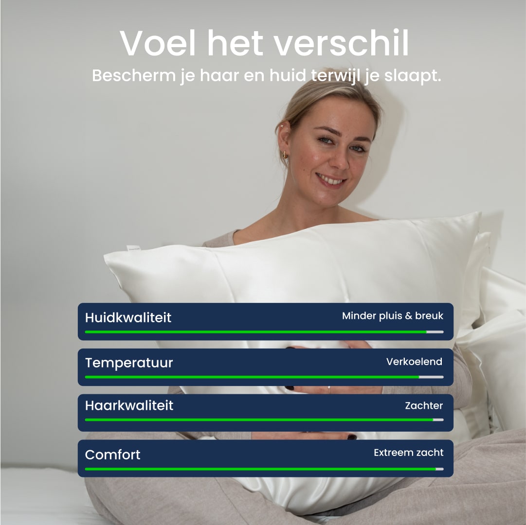 zijden kussensloop wit dreameaze