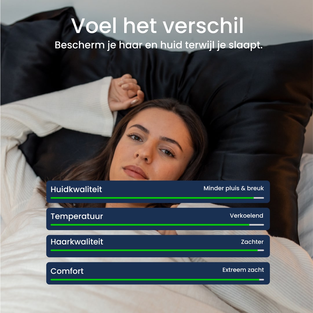zijden kussensloop zwart dreameaze